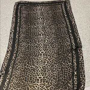 Leopard cotton Print Scarf 77 inches long 35 wide